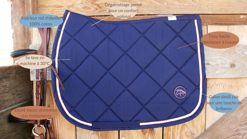Tapis de selle artisanal Rose Very Gold