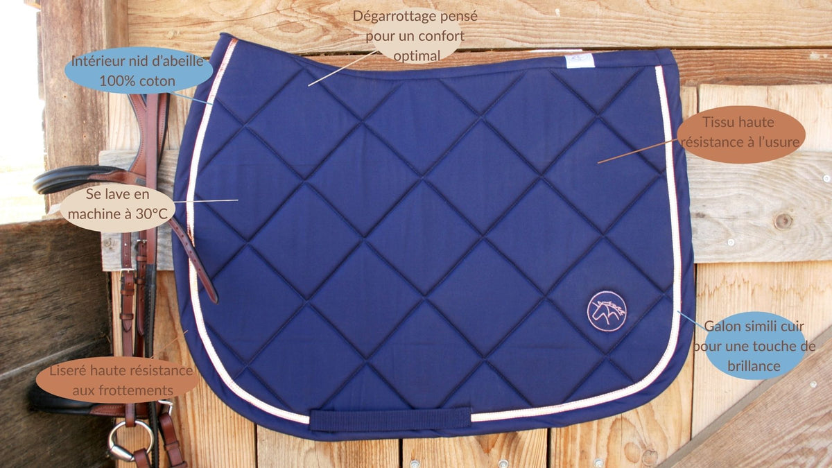 Tapis de selle artisanal Rose Very Gold